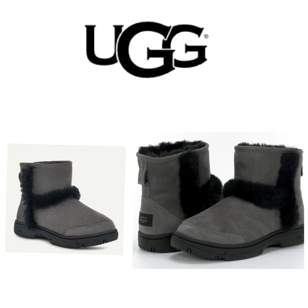 UGG Charcoal Shearling Ankle Boots